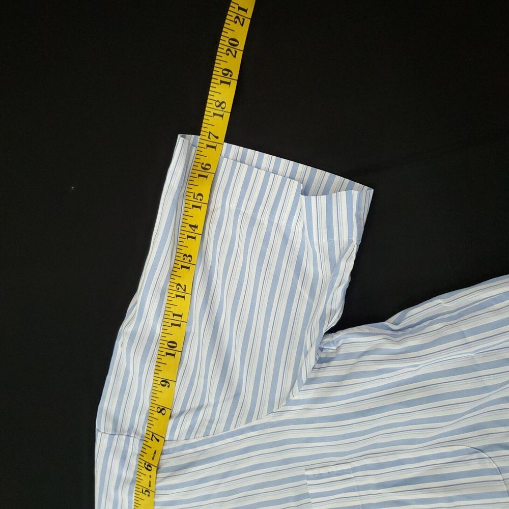 Van Laack Royal Button Down Shirt Mens Medium Blue Casual Dress Short Sleeve M - Picture 8 of 13